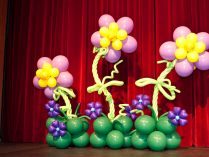 Ramo de flores con globos